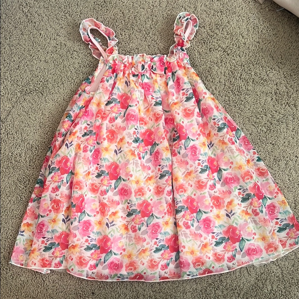 Start up kids-Floral Pink and Orange Dress